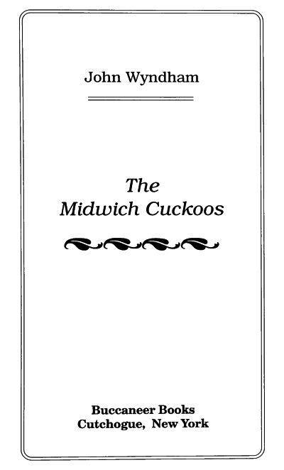title page-John Wyndham, The Midwich Cuckoos