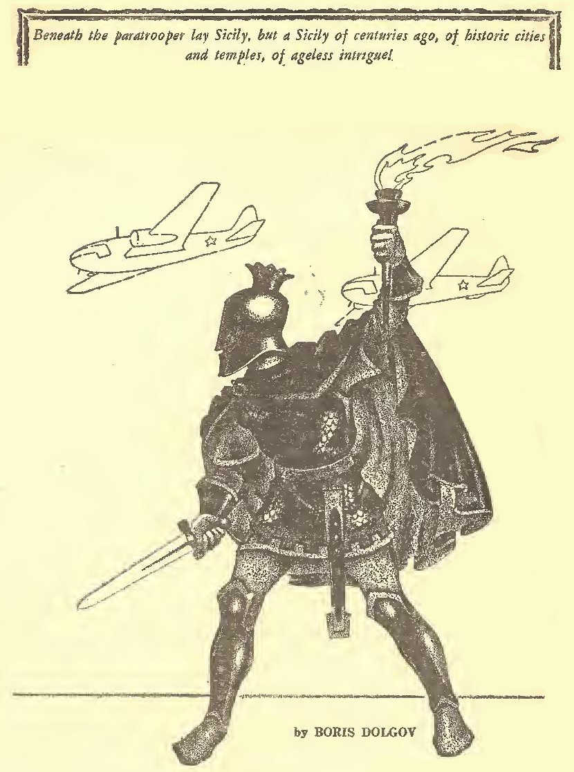 Image of Roman centurion below World War II planes