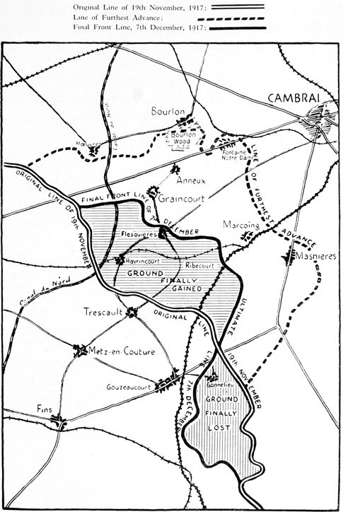 map of Cambrai region