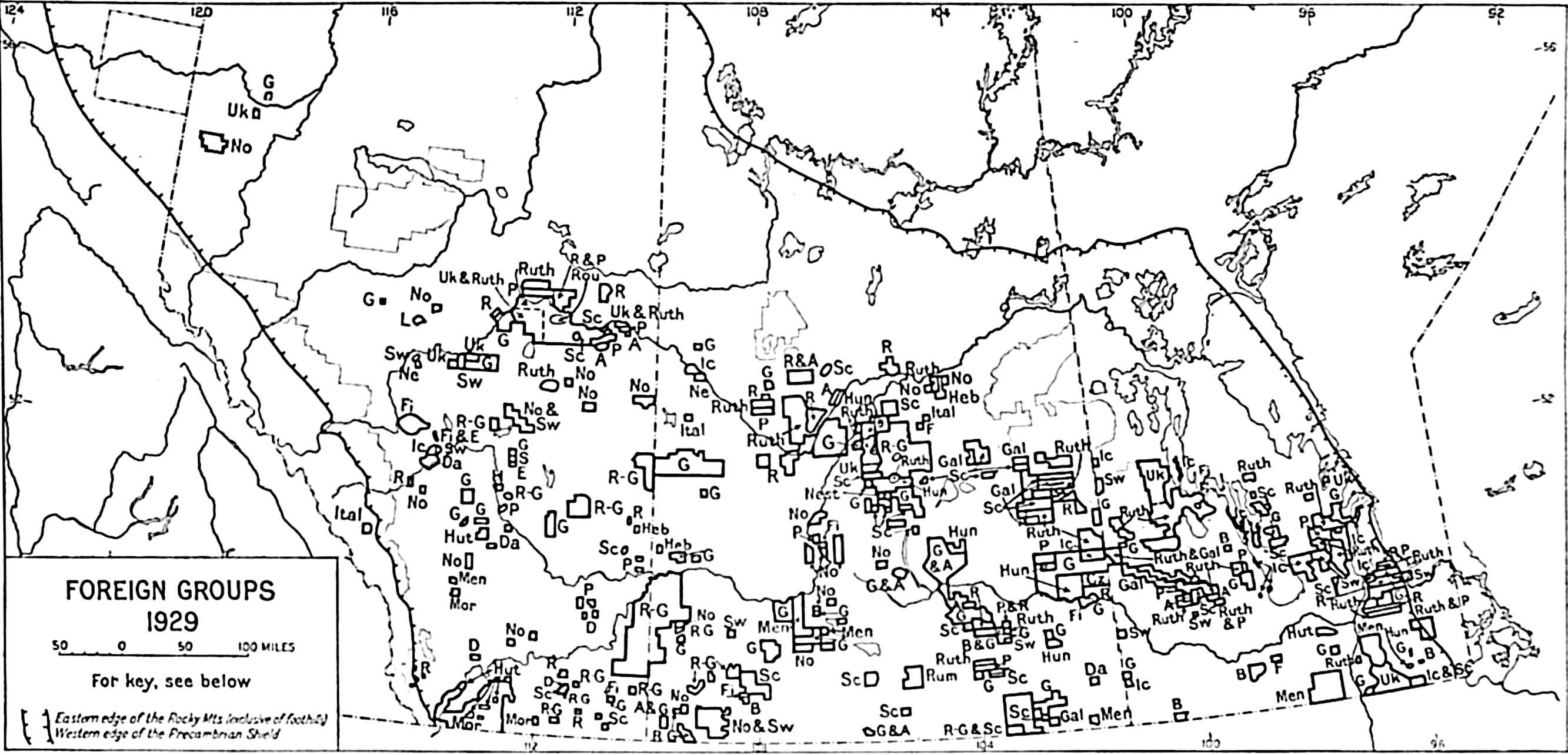 Foreign groups, 1929