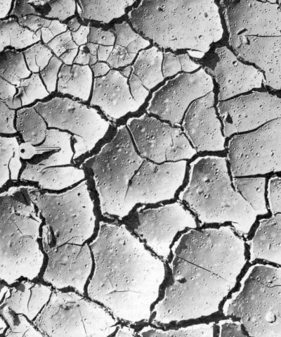 dryed mud with rain markings