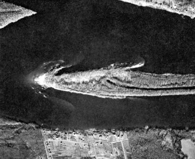 Duck Island 40 years later with landslides visible from air