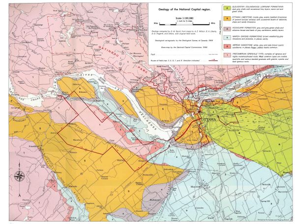 color map of the Ottawa region