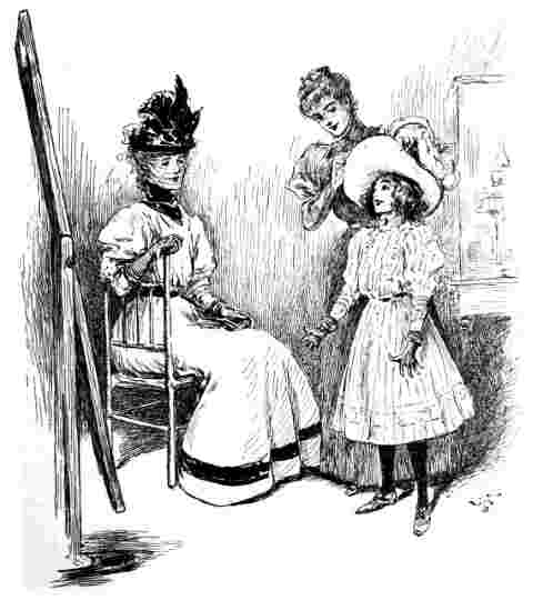 Woman places hat on Betty’s head