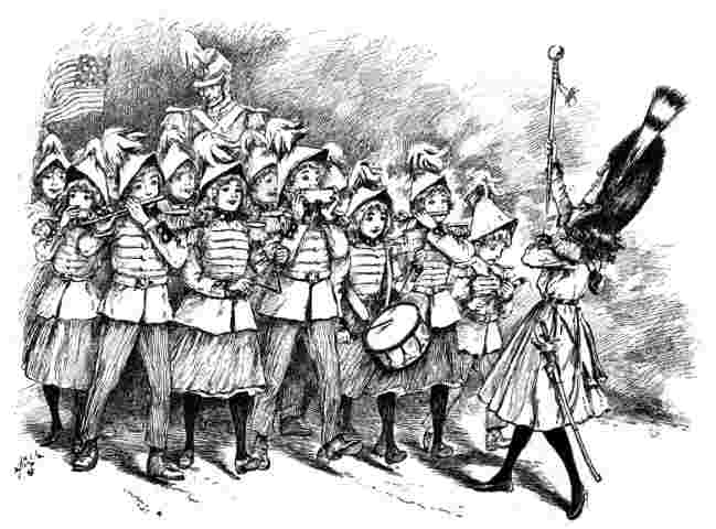 Betty leads a marching band