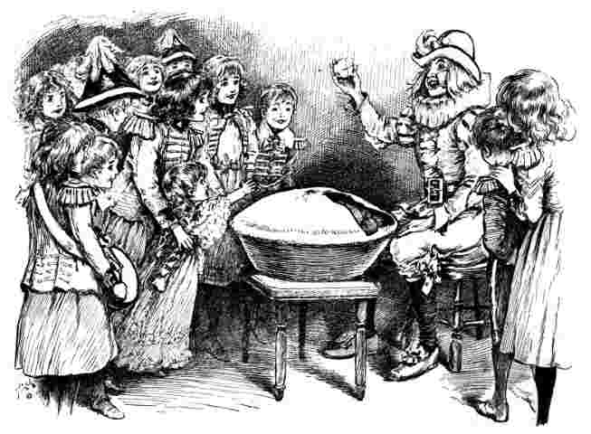 Man offers plum from a fruite pie
