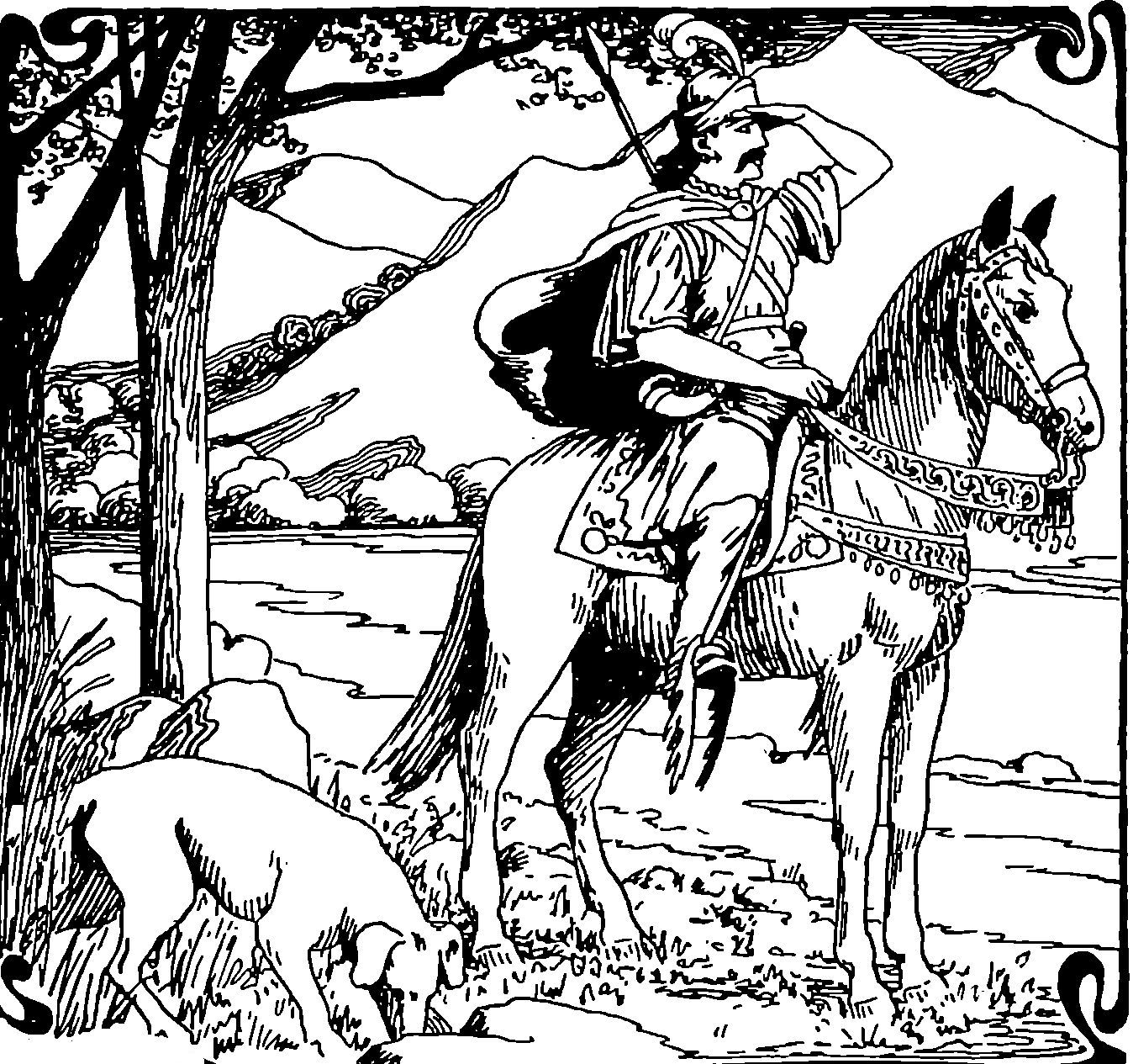 chieftain on horse