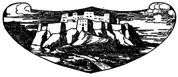 road winding up to castle on rock hill