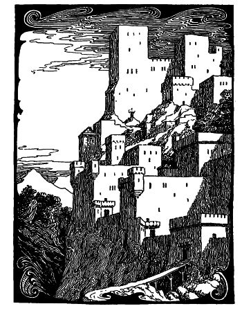 castle on top of mountain