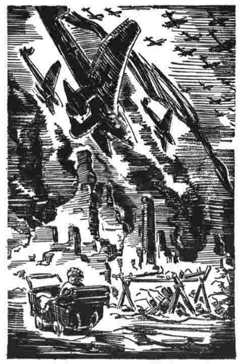 German planes attack city