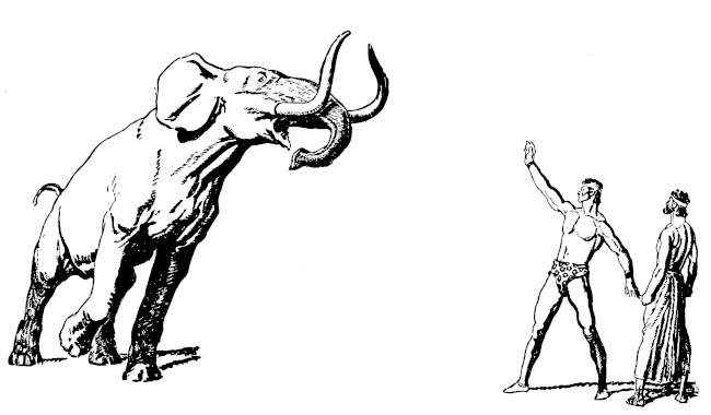 Tarzan stepped forward and raised a hand