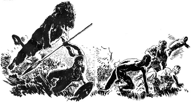 a great
lion charged into the mêlée