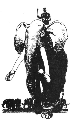 the nobles rode out to capture wild
elephants