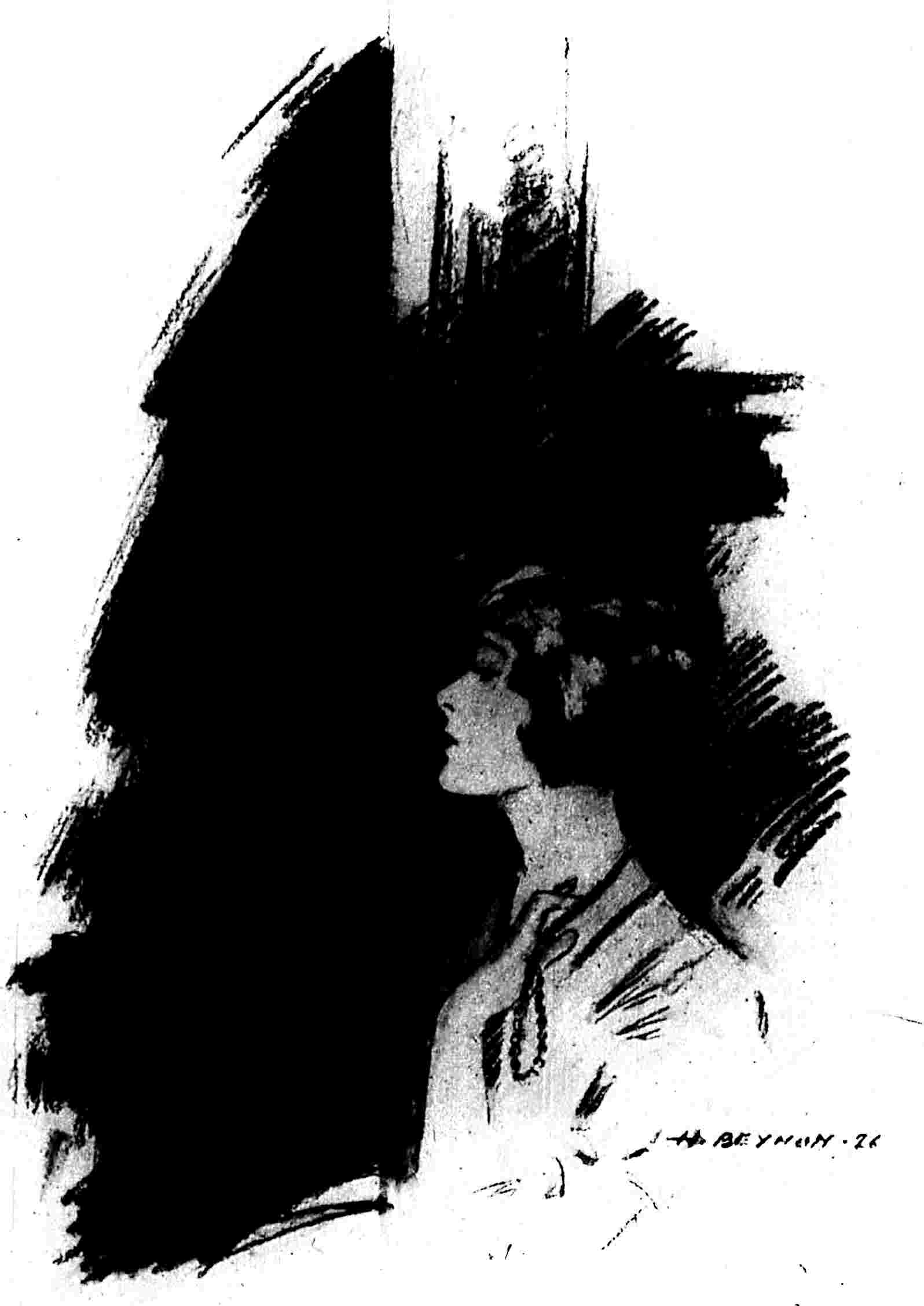 Woman sits and whispers