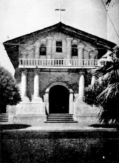 front of Mission Dolores church