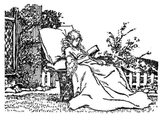 Woman reads book