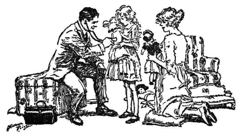 Doctor uses stethoscope on a girl