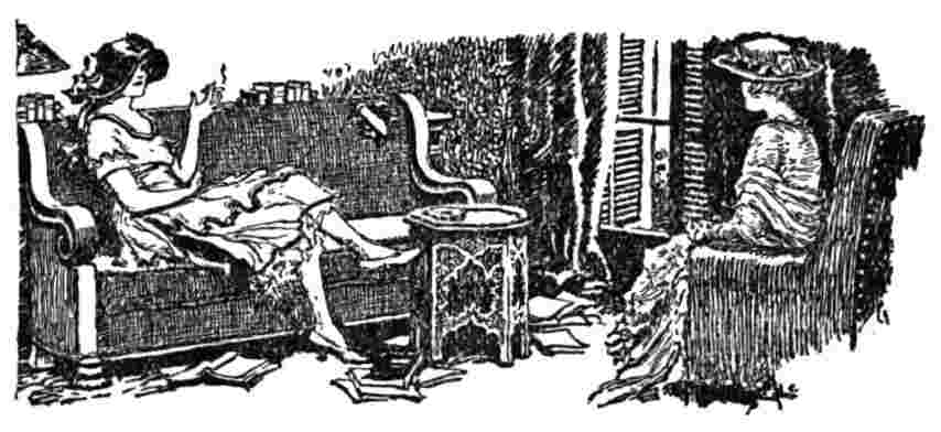 Two women sit in a room
