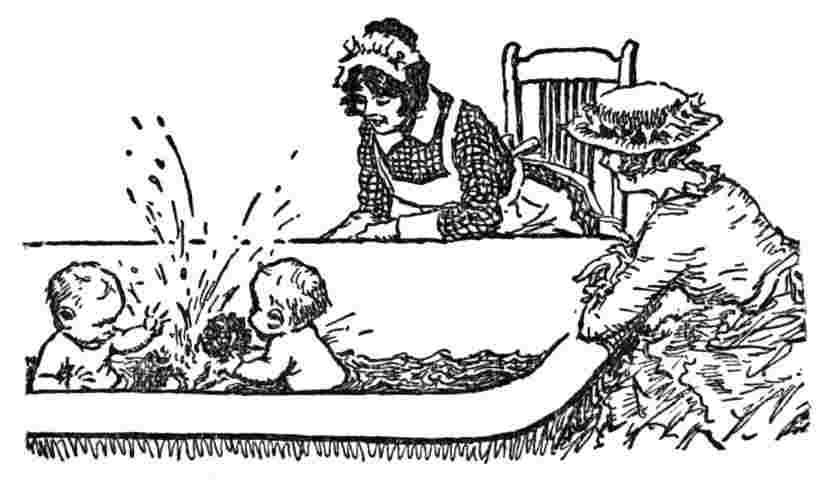 Two babies in a bathtub