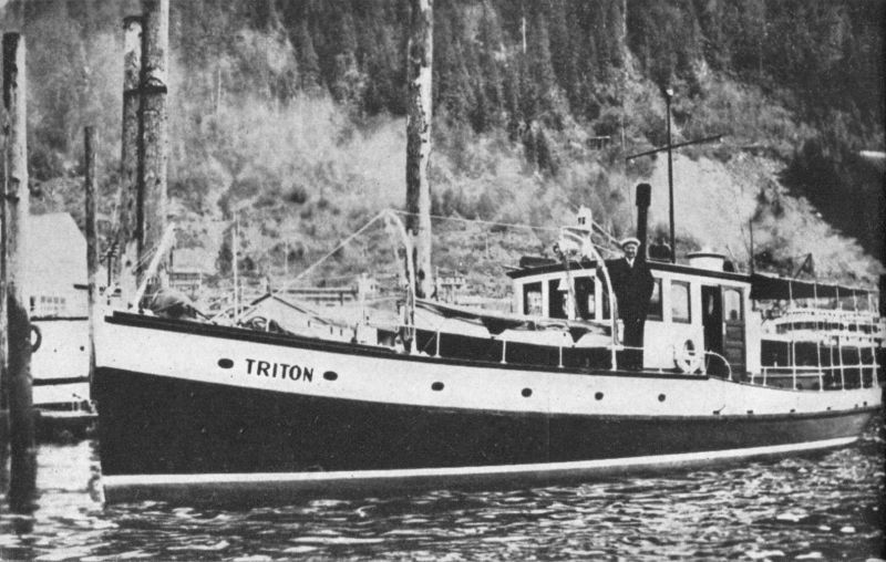Photo of the Triton after the mast was removed.