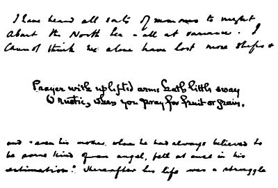 3 cursive writing examples